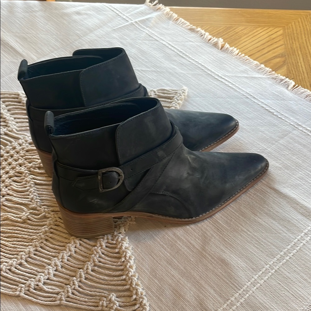 Free People Black Ankle Boots